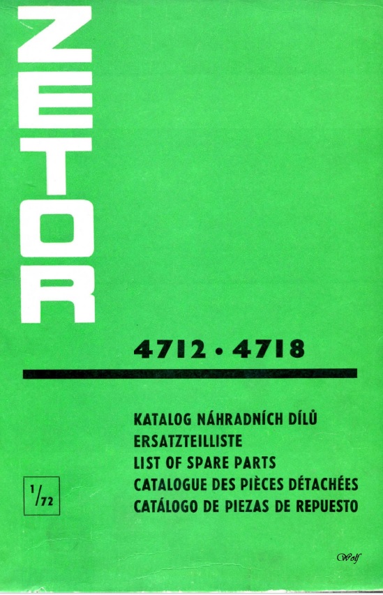 ZETOR 4712, 4718, 5711, 5718, 5745, 5748, 6711, 6718, 6745, 6748 Katalog nahradnych dielov